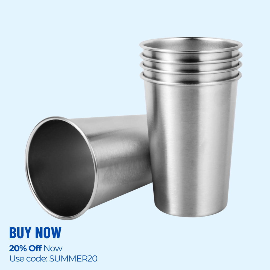 AuraSteel 16oz Pint Cups (5 - pack) - BriteLune