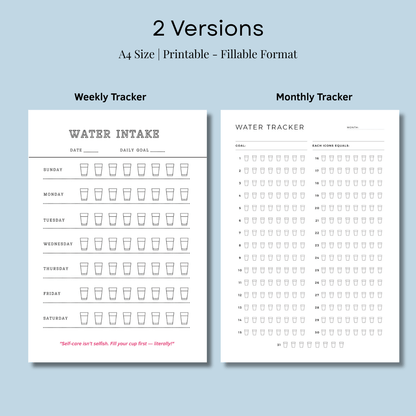 Hydration Tracker - 7 Day Glow Up Challenge - BriteLune