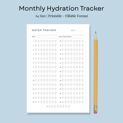 Hydration Tracker - 7 Day Glow Up Challenge - BriteLune
