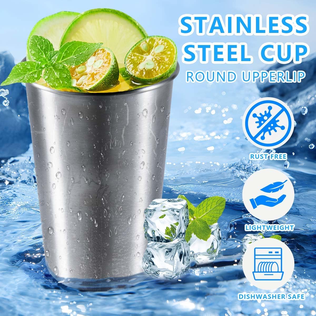 Stainless Steel Pint Cups - BriteLune